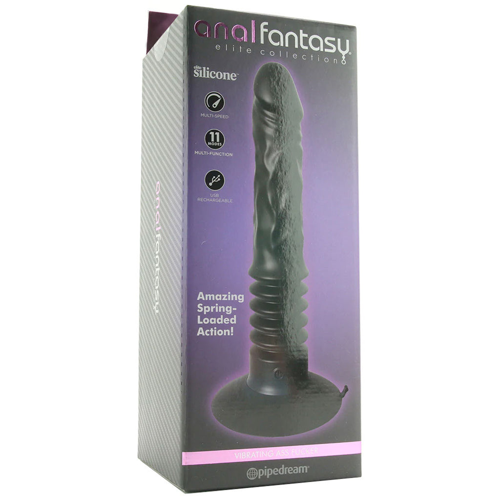 Anal Fantasy Elite Vibrating Ass F**ker in Black Anal Sex Toys > Anal Vibrators - Tophatter Daily Deals