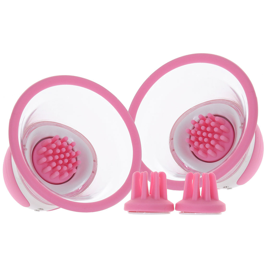 Size Matters Rotating Nipple Suckers in Pink Bondage and Fetish > Nipple Stimulators & Clamps - Tophatter Daily Deals