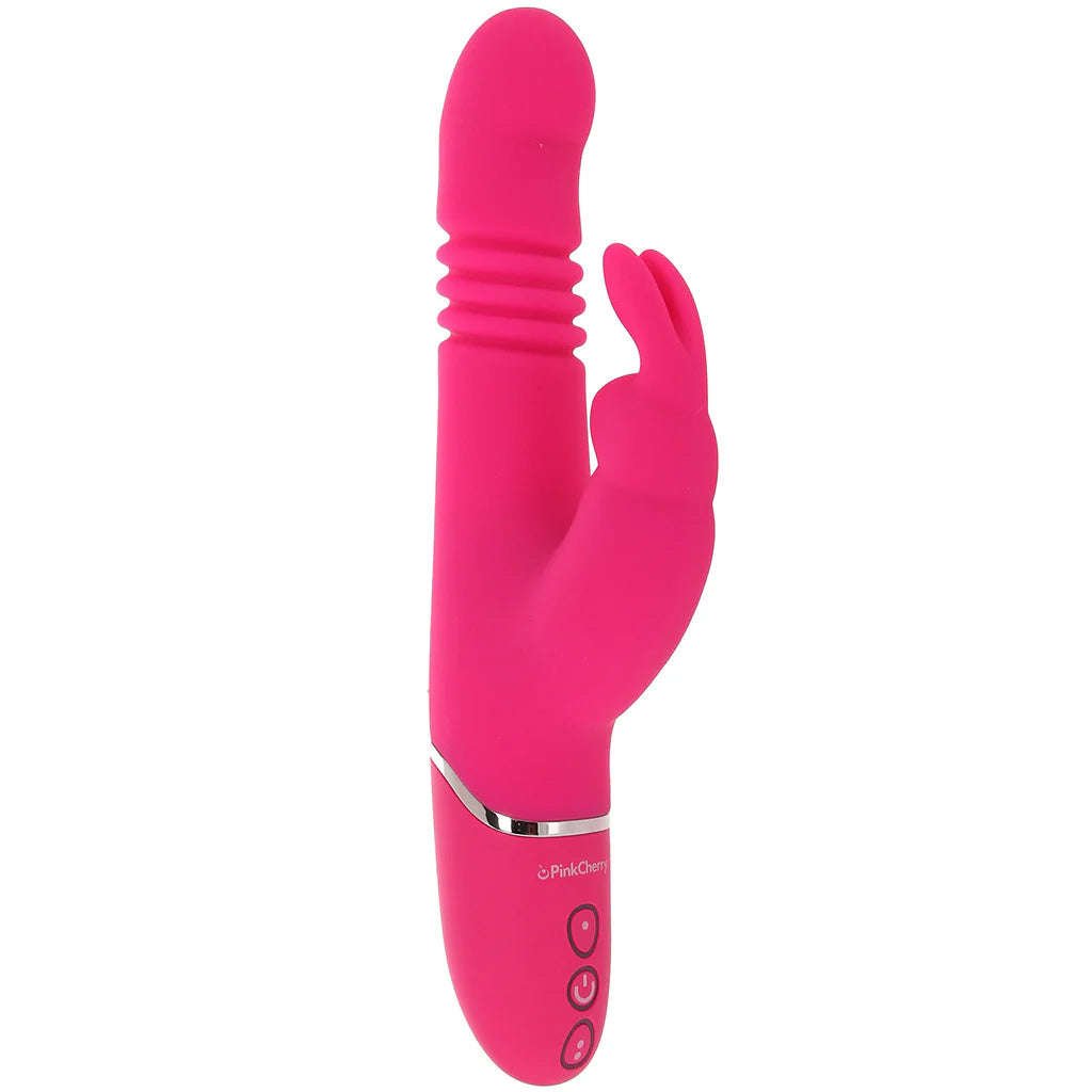 PinkCherry Thrusting Rabbit Vibe in Pink Vibrators > Rabbit Vibrators - Tophatter Daily Deals