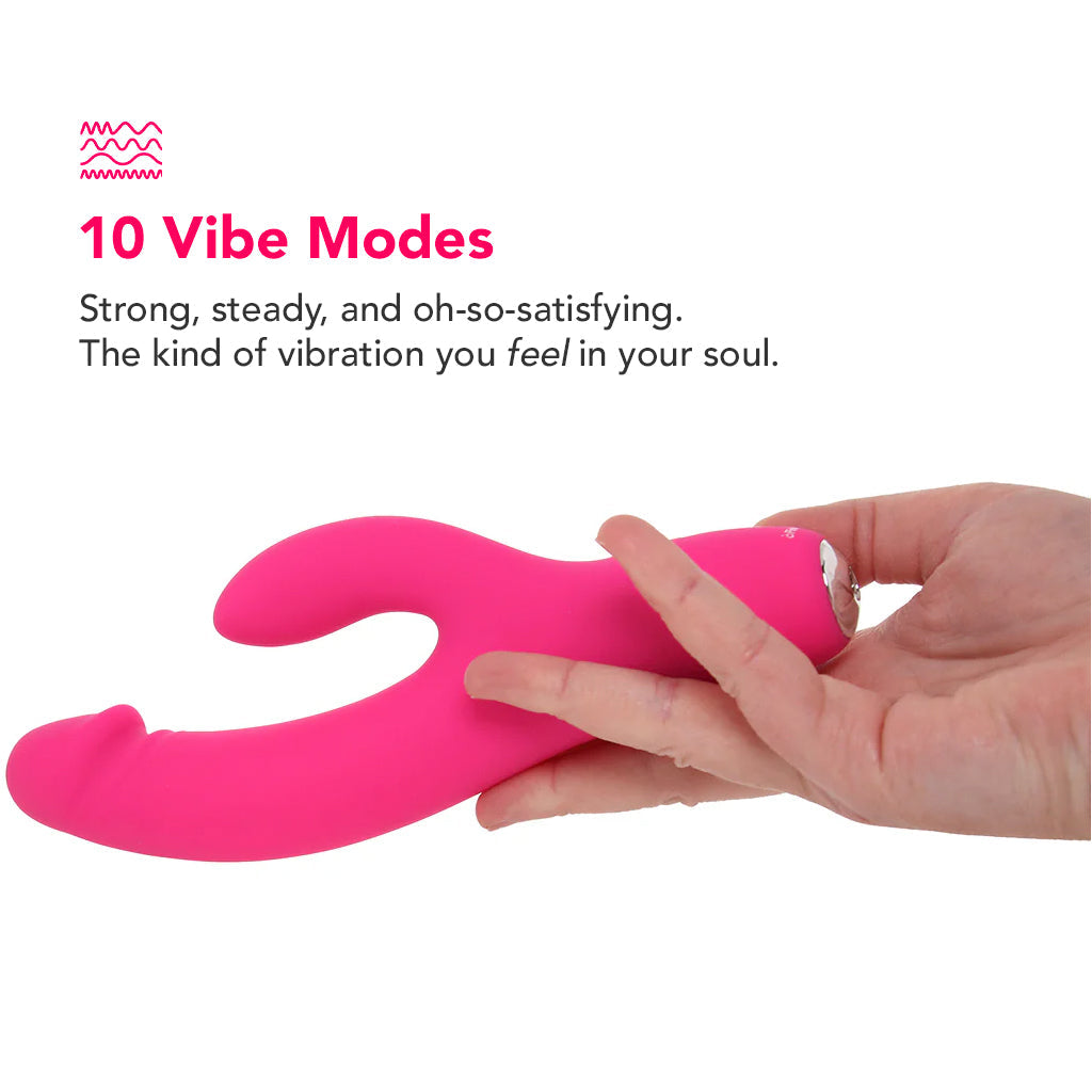PinkCherry Realistic Slim Rabbit Vibe in Pink Vibrators > Rabbit Vibrators - Tophatter Daily Deals