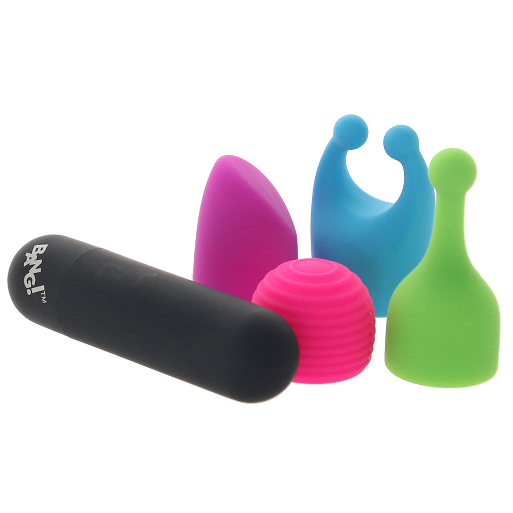 Bang! Rechargeable Bullet and Attachment Set Vibrators > Bullet and Egg Vibrators - Tophatter Daily Deals