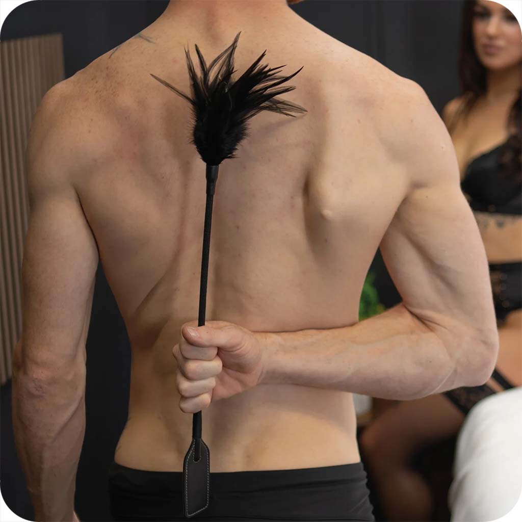 Sei Mio Slap and Tickle Dual Ended Crop & Tickler - Tophatter's Adult Sex Toys Online Bondage and Fetish > Whips and Crops - Tophatter Daily Deals