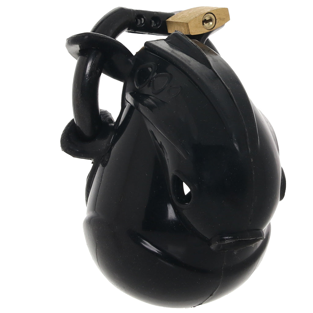 Blueline Full Restraint Silicone Chastity Device in Black Bondage and Fetish > Cock and Ball Devices - Tophatter Daily Deals