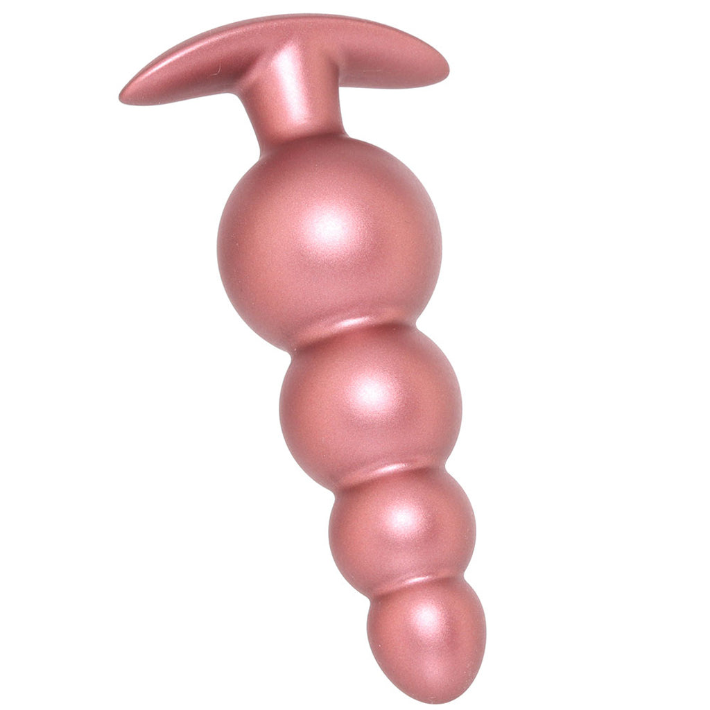Ouch! Smooth Silicone Beaded Butt Plug in Rose Gold - Tophatter's Adult Sex Toys Online Anal Sex Toys > Butt Plugs - Tophatter Daily Deals
