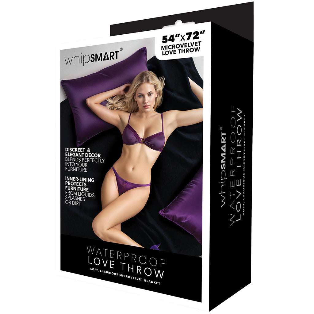 Whip Smart Waterproof Love Throw Blanket in Black Bondage and Fetish > Tools & Accessories - Tophatter Daily Deals