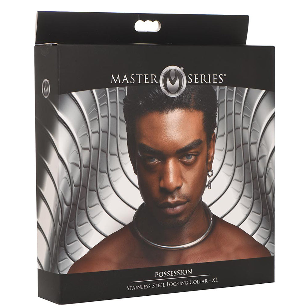 Master Series Possession Steel Lock Collar Bondage and Fetish > Leashes and Collars - Tophatter Daily Deals