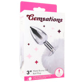 Gemsations 3 Inch Bunny Tail Butt Plug in Silver Anal Sex Toys > Butt Plugs - Tophatter Daily Deals