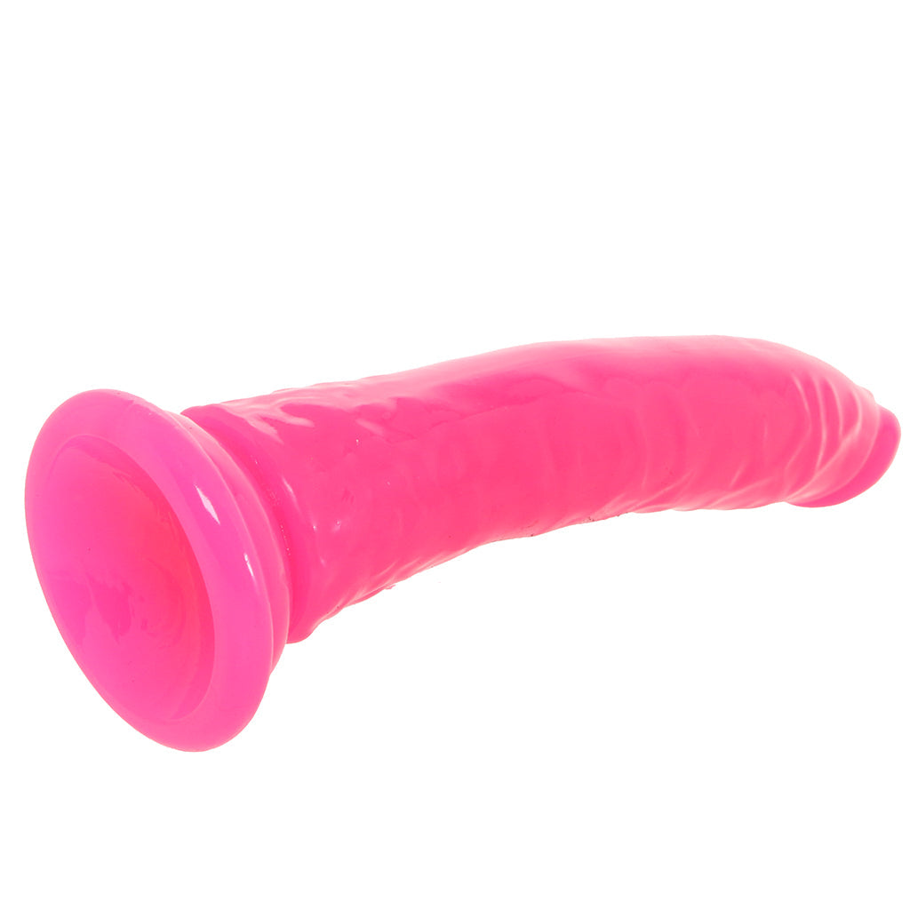 RealRock 9 Inch Glow-in-the-Dark Slim Dildo in Pink Dildo Sex Toys > Realistic Dildos - Tophatter Daily Deals