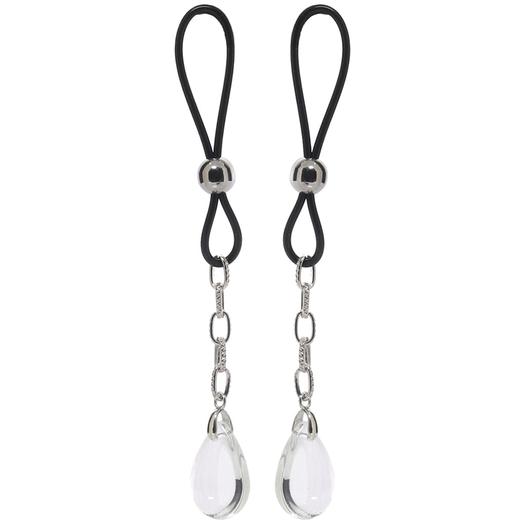 nipple play Non-Piercing Nipple Jewelry in Crystal - Tophatter's Adult Products Bondage and Fetish > Nipple Stimulators & Clamps - Tophatter Daily Deals