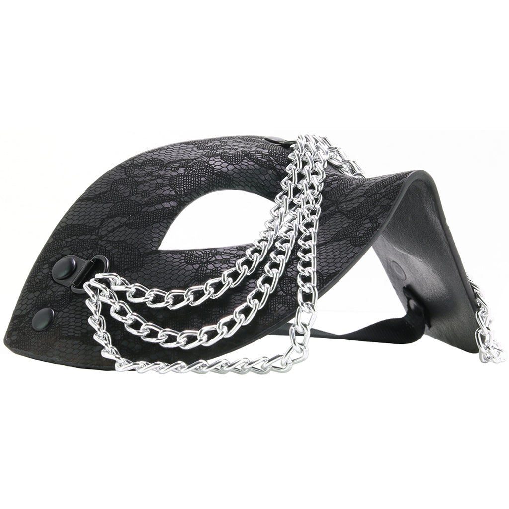 Sincerely Chained Lace Mask in Black Bondage and Fetish > Pleasure Masks and Dress Up Play - Tophatter Daily Deals