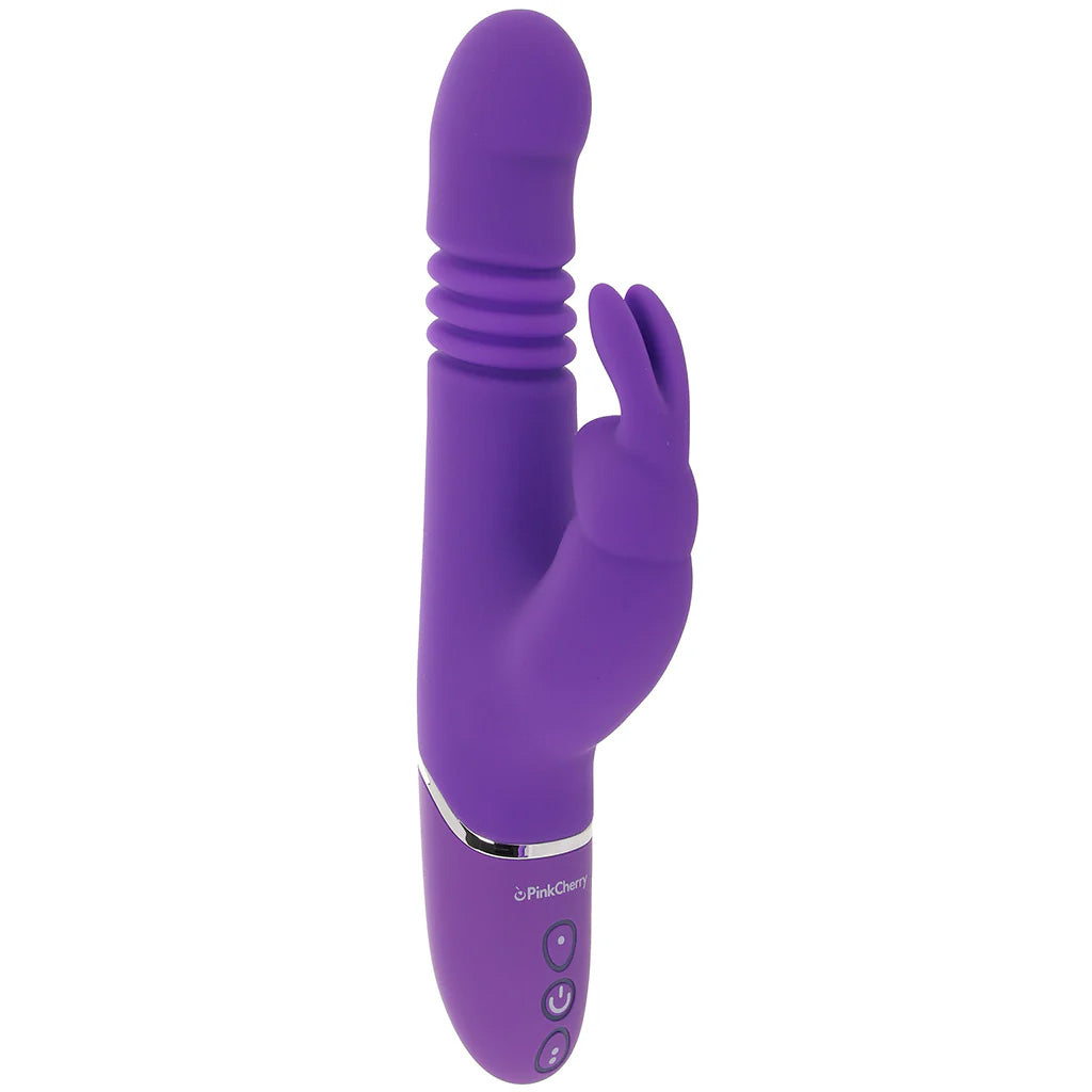 PinkCherry Thrusting Rabbit Vibe in Purple Vibrators > Rabbit Vibrators - Tophatter Daily Deals