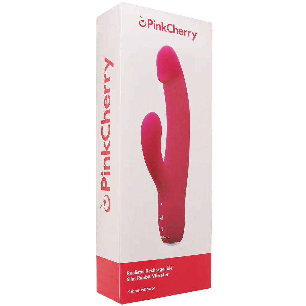PinkCherry Realistic Slim Rabbit Vibe in Pink Vibrators > Rabbit Vibrators - Tophatter Daily Deals