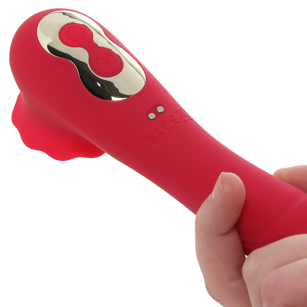 Secret Kisses Rose Quake Dual Ended Tapping Vibe - Tophatter's Adult Sex Toys Online Vibrators > G-Spot Vibrators - Tophatter Daily Deals