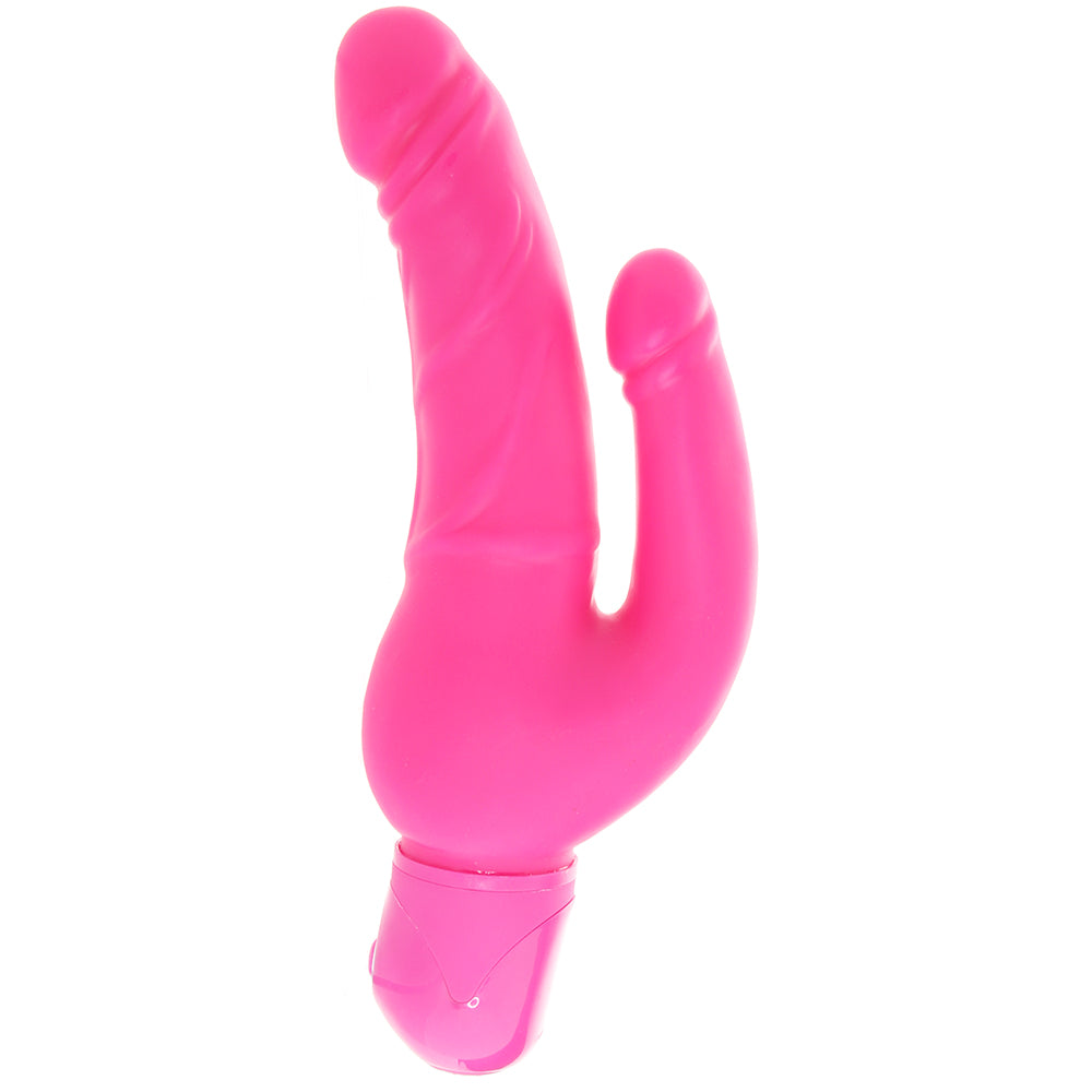 Bendie Stud Over & Under Vibe in Pink - Tophatter's Vibrator Deals Online Vibrators > Double Penetration - Tophatter Daily Deals