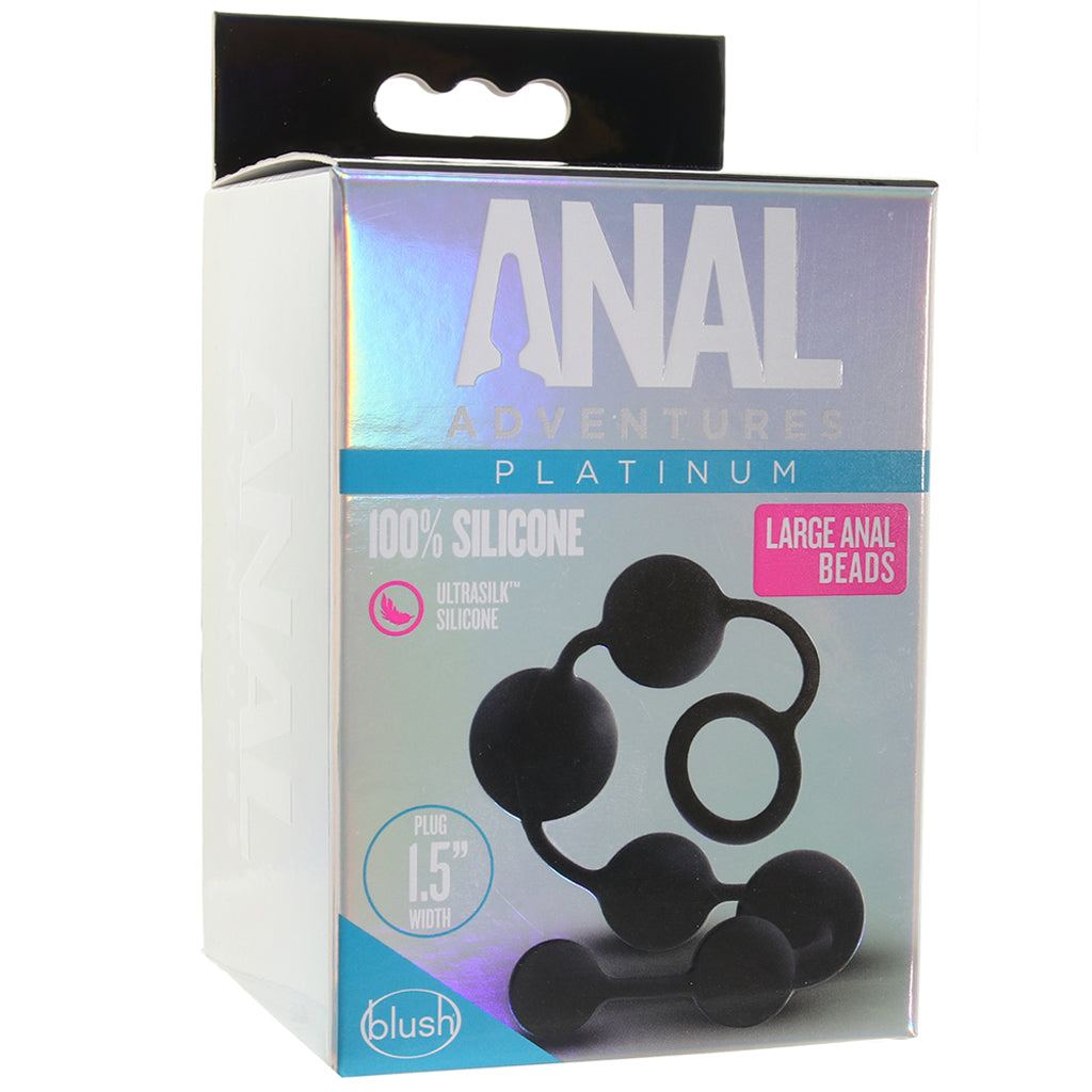 Anal Adventures Platinum Large Silicone Anal Beads Anal Sex Toys > Anal Beads - Tophatter Daily Deals