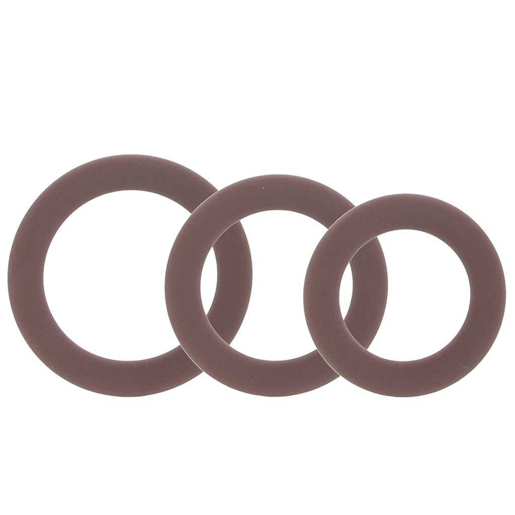 Jock Discreet Silicone Cock Ring Set in Dark - Tophatter's Adult Sex Toys Online Cock Rings - Tophatter Daily Deals