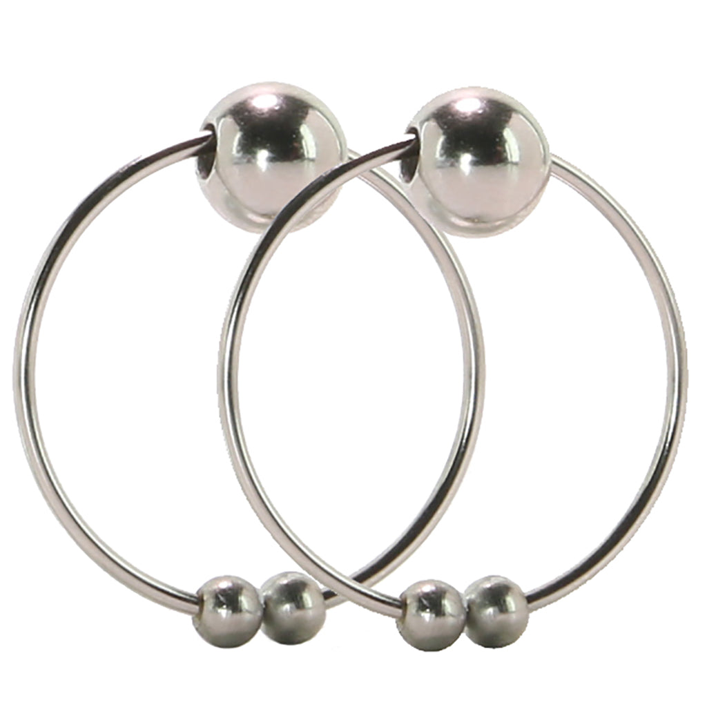 nipple play Non-Piercing Nipple Rings in Silver Bondage and Fetish > Nipple Stimulators & Clamps - Tophatter Daily Deals