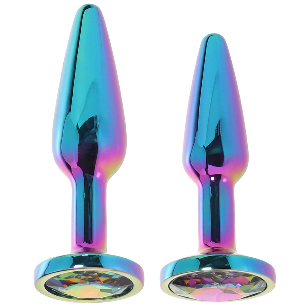 Rear Assets 2 Piece Butt Plug Kit in Multicolour Anal Sex Toys > Butt Plugs - Tophatter Daily Deals