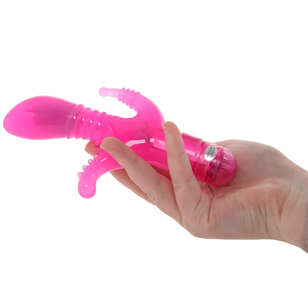 Triple Tease Vibe in Pink - Tophatter's Adult Sex Toys Online Vibrators > Rabbit Vibrators - Tophatter Daily Deals