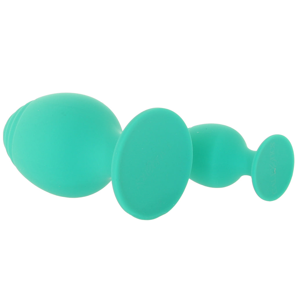 Cheeky Green Textured Butt Plug Set Anal Sex Toys > Butt Plugs - Tophatter Daily Deals