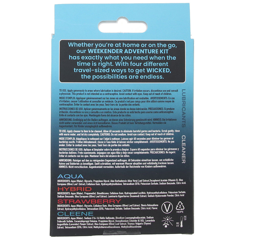 Weekender Adventure Lube Kit Lubes and Lotions > Water Based Sex Lubes - Tophatter Daily Deals