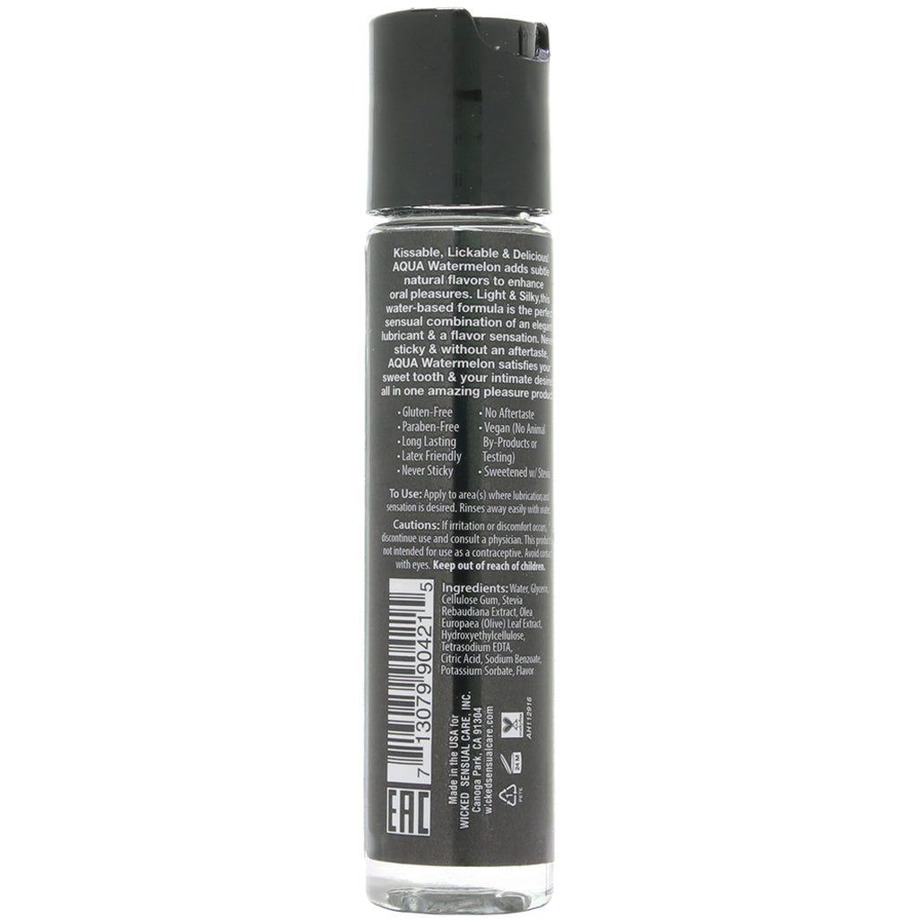 Aqua Flavored Lube 1oz/30ml in Watermelon - Tophatter's Adult Products Lubes and Lotions > Flavored Sex Lubes - Tophatter Daily Deals