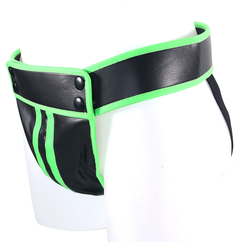 Ouch! Glow In The Dark Striped Pouch Jock Strap /XL Bondage and Fetish > Men's Bondage Wear - Tophatter Daily Deals