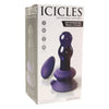 Icicles No.83 Vibrating Glass Plug in Purple Anal Sex Toys > Anal Vibrators - Tophatter Daily Deals