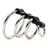 Blue Line 3 Ring Gates of Hell Cock & Ball Cage with D-Ring Cock Rings - Tophatter Daily Deals