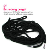 Fetish Fantasy Series 35 Foot Japanese Silk Rope in Black Bondage and Fetish > Restraints - Tophatter Daily Deals