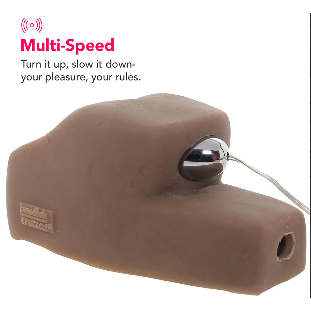 Lacey's Afro-Centric Pussy & Ass Vibrating Stroker - Tophatter's Adult Sex Toys Online Male Masturbators > Pocket Strokers - Tophatter Daily Deals