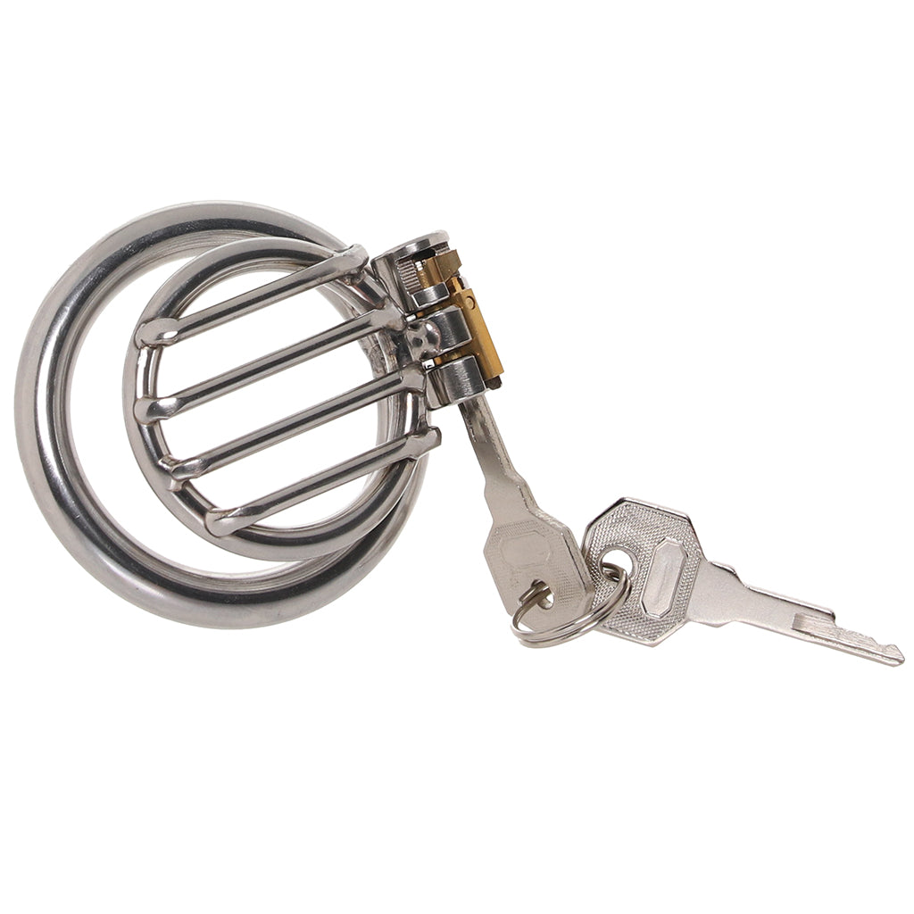 Blueline Stainless Steel Inverted Micro Jail Time Cock Cage Bondage and Fetish > Cock and Ball Devices - Tophatter Daily Deals