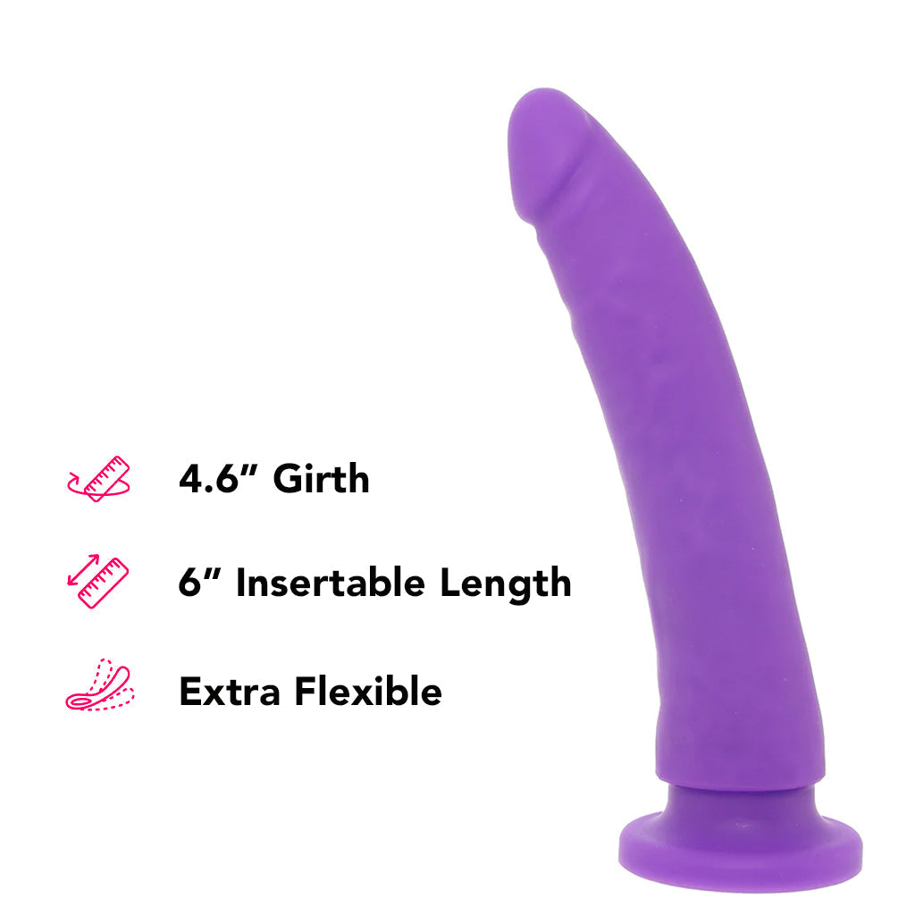 PinkCherry Premium 6.5 Inch Purple Silicone Realistic Dildo - Tophatter's Adult Sex Toys Online Dildo Sex Toys > Realistic Dildos - Tophatter Daily Deals