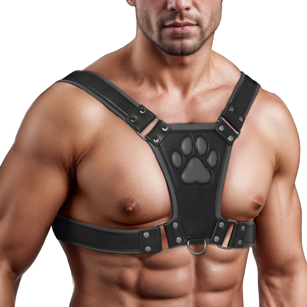 Master Series Alpha Pup Bulldog Harness in Black - Tophatter's Adult Sex Toys Online Bondage and Fetish > Men's Bondage Wear - Tophatter Daily Deals