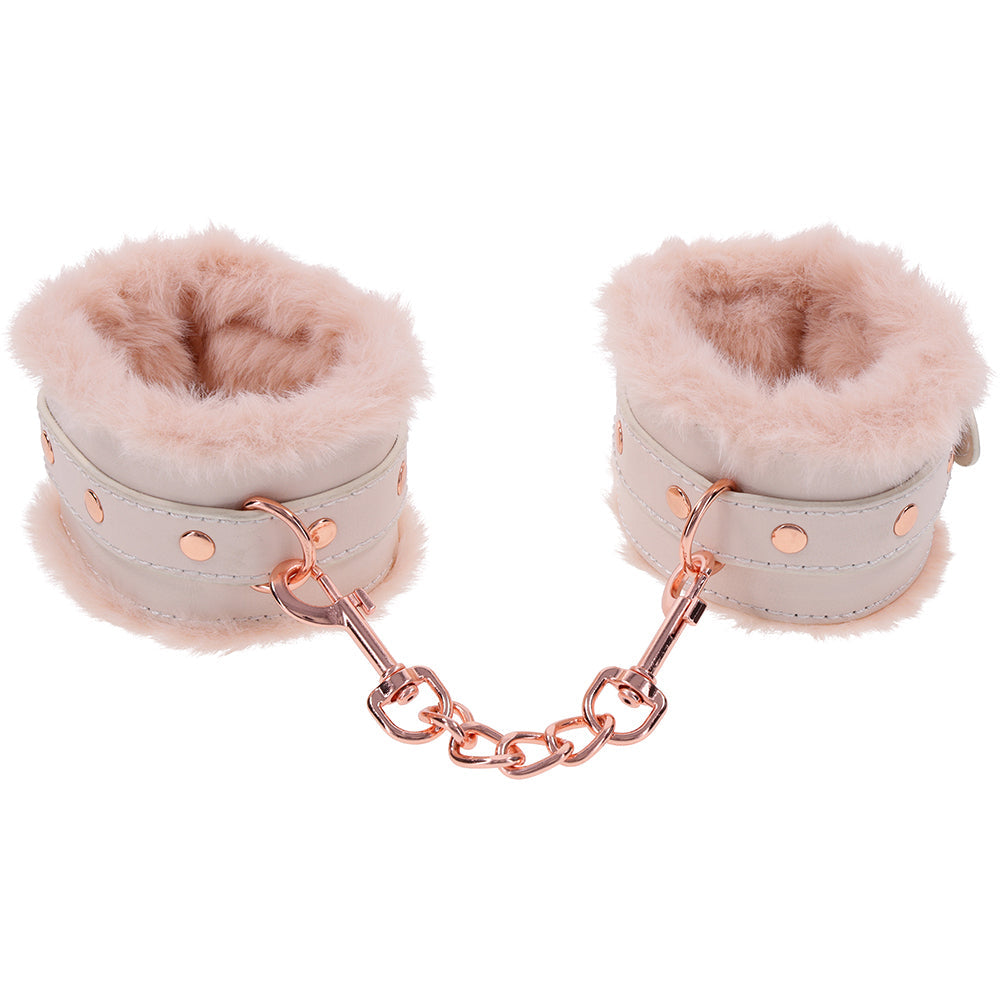 S&M Peaches 'n CreaMe Fur Handcuffs Bondage and Fetish > Wrist and Ankle Cuffs - Tophatter Daily Deals