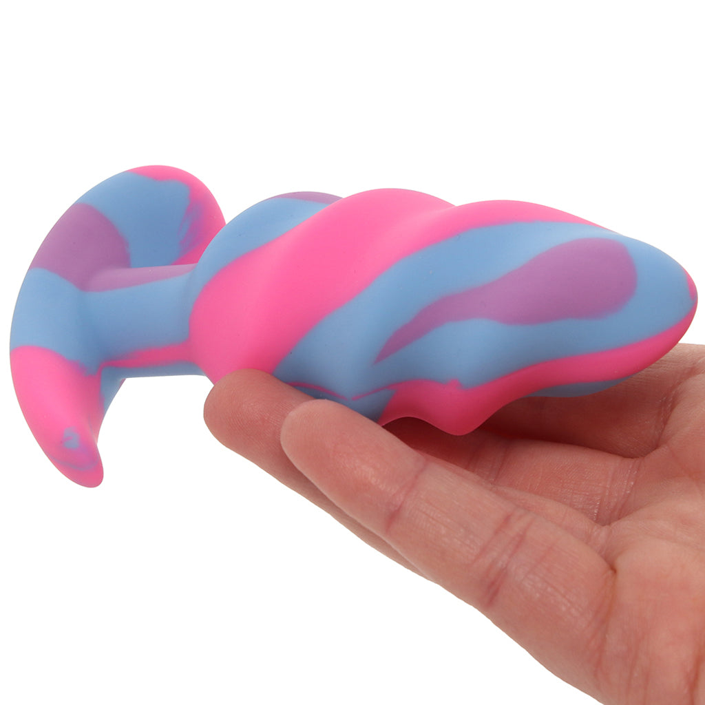 Creature Cocks Unicorn Swirl Silicone Butt Plug in Medium - Tophatter's Adult Sex Toys Online Anal Sex Toys > Butt Plugs - Tophatter Daily Deals