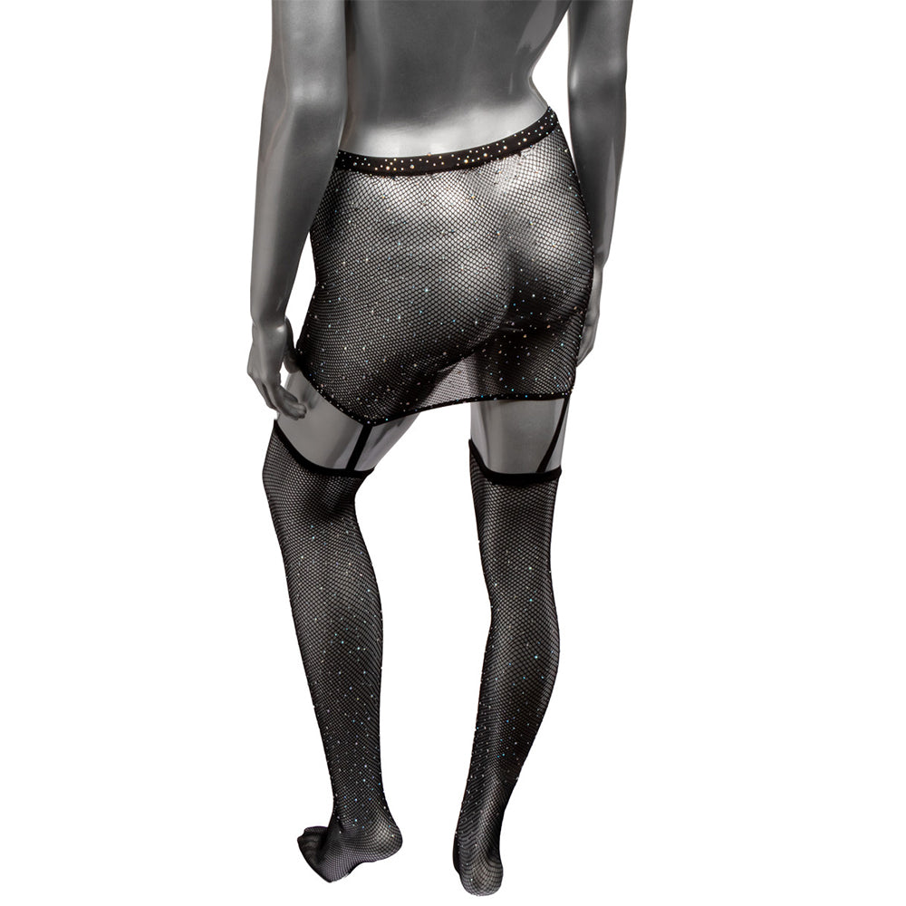 Radiance One Piece Gartered Skirt and Stockings XL - Tophatter's Adult Sex Toys Online Lingerie > Lingerie - Tophatter Daily Deals