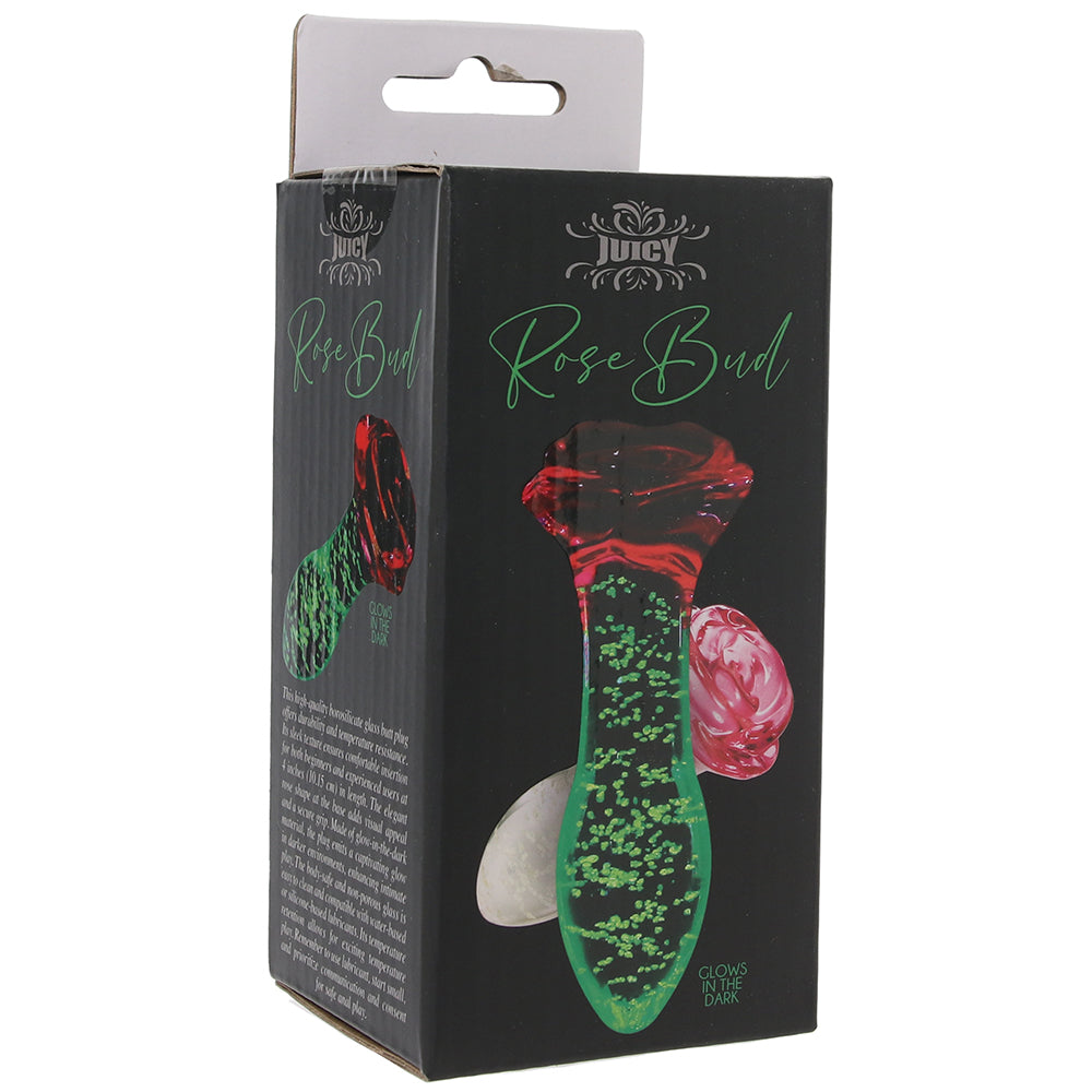 Juicy Glass Glowing Rose Bud Plug - Tophatter's Adult Products Anal Sex Toys > Butt Plugs - Tophatter Daily Deals