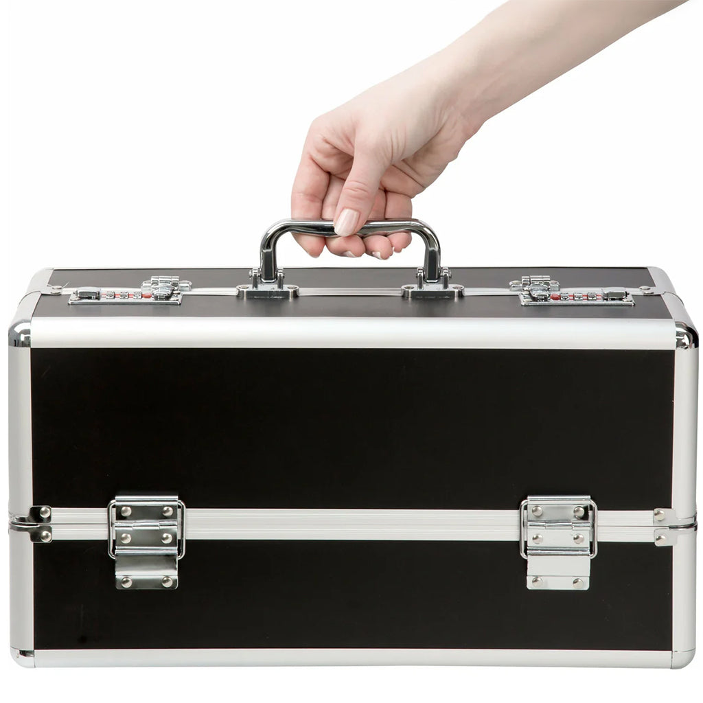 Simple and True Lockable Large Vibrator Case in Black Toy Storage - Tophatter Daily Deals