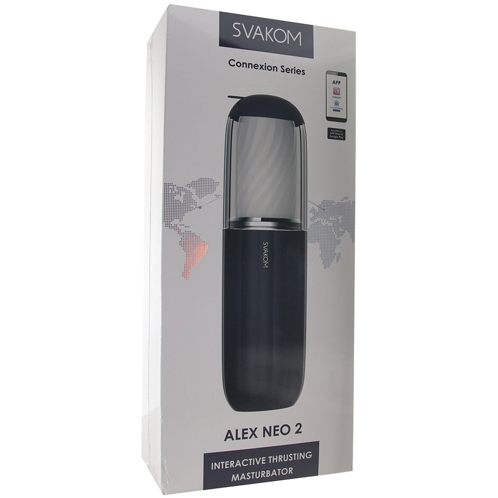 Alex Neo 2 Interactive Thrusting Masturbator in Dark Blue - Tophatter's Adult Products Male Masturbators > Auto Strokers - Tophatter Daily Deals