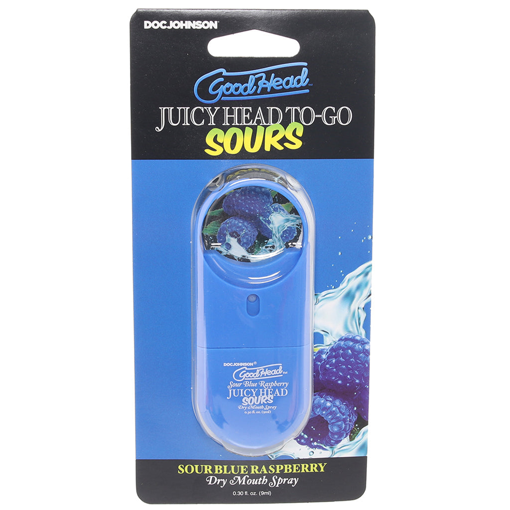 GoodHead Juicy Head Sours Spray To-Go in Blue Raspberry - Tophatter's Adult Sex Toys Online Lubes and Lotions > Flavored Sex Lubes - Tophatter Daily Deals