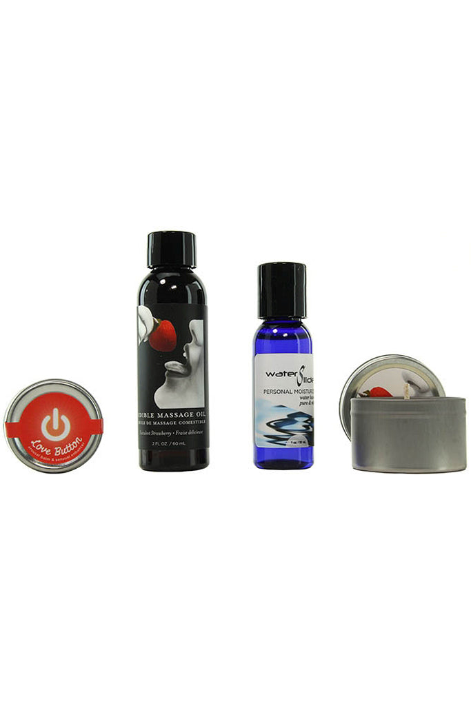 Hemp Seed Tasty Travel Set in Strawberry - Tophatter's Adult Products Sensual Love > Massage - Tophatter Daily Deals