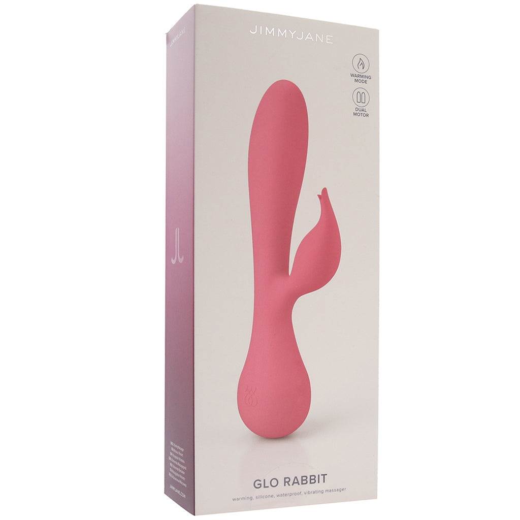Glo Rabbit Silicone Heating Vibe in Pink Vibrators > Rabbit Vibrators - Tophatter Daily Deals
