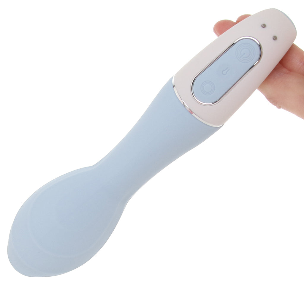 Satisfyer Air Pump Vibrator 5+ G-Spot Vibe in Blue Vibrators > G-Spot Vibrators - Tophatter Daily Deals