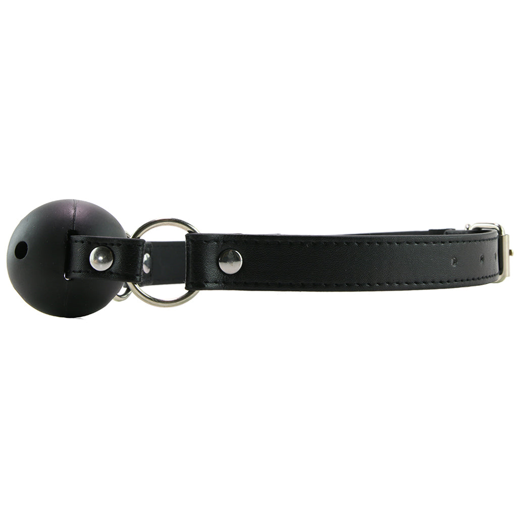Ouch! Ball Gag in Black - Tophatter's Adult Products Bondage and Fetish > Ball Gags & Mouth Restraints - Tophatter Daily Deals