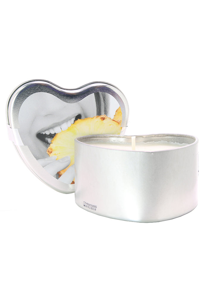 3-in-1 Edible Heart Candle 4oz/113g in Pineapple Sensual Love > Massage - Tophatter Daily Deals