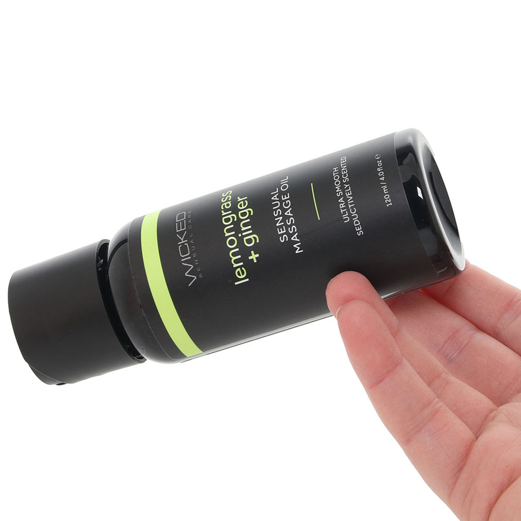 Sensual Massage Oil 4oz/120ml in Lemongrass & Ginger Lubes and Lotions > Erotic Massage Oils - Tophatter Daily Deals