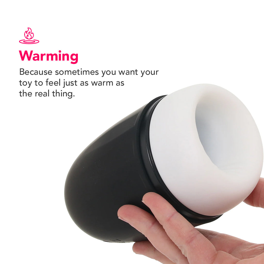 PinkCherry Premium Vibrating And Warming Silicone Stroker - Tophatter's Adult Products Male Masturbators > Self-Contained Strokers - Tophatter Daily Deals