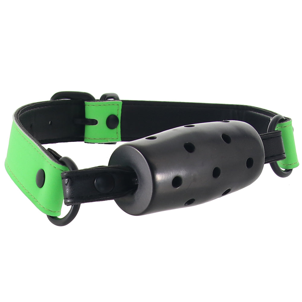 Ouch! Glow in the Dark Breathable Cylinder Gag Bondage and Fetish > Ball Gags & Mouth Restraints - Tophatter Daily Deals