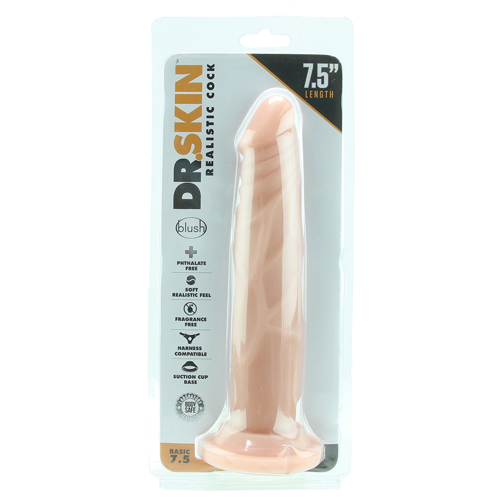 Dr. Skin Basic 7.5 Inch Realistic Cock in Beige Dildo Sex Toys > Realistic Dildos - Tophatter Daily Deals